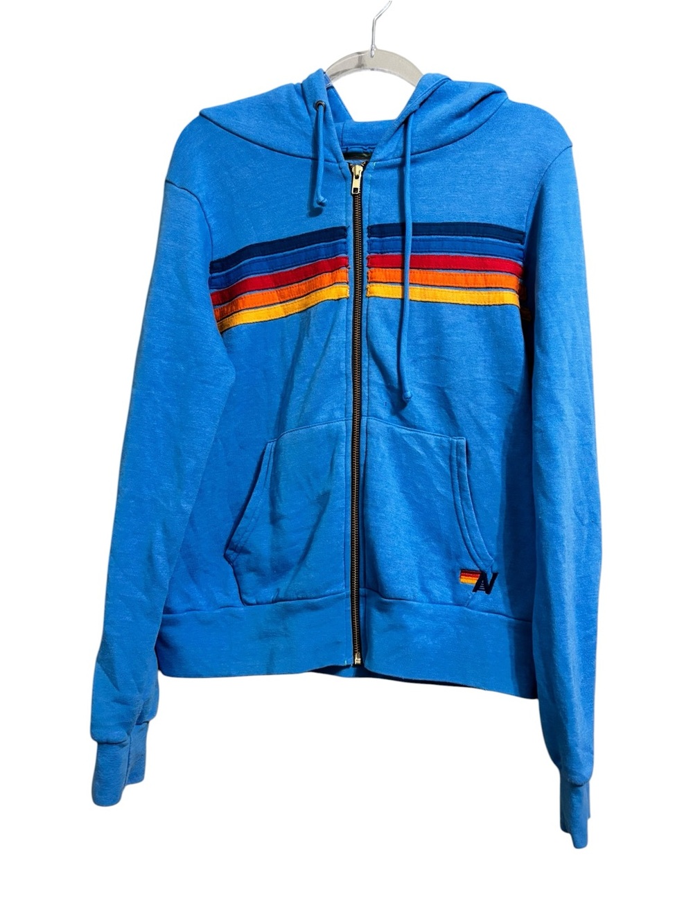 Aviator Nation Sz Sm 5 Stripe Zip Hoodie - Picture 2 of 5